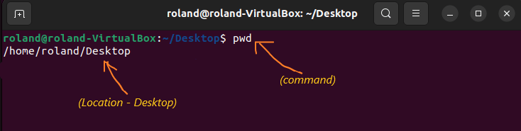 Linux file system commands - pwd command